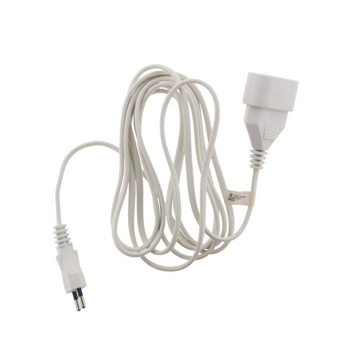 Cavo di prolunga da 10 m - HO3VVH2F 2x0,75mm² 6A - bianco - Zenitech