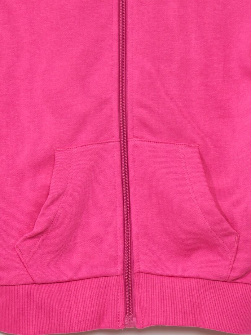 Sweatshirt met ritssluiting van French terry - ROZE