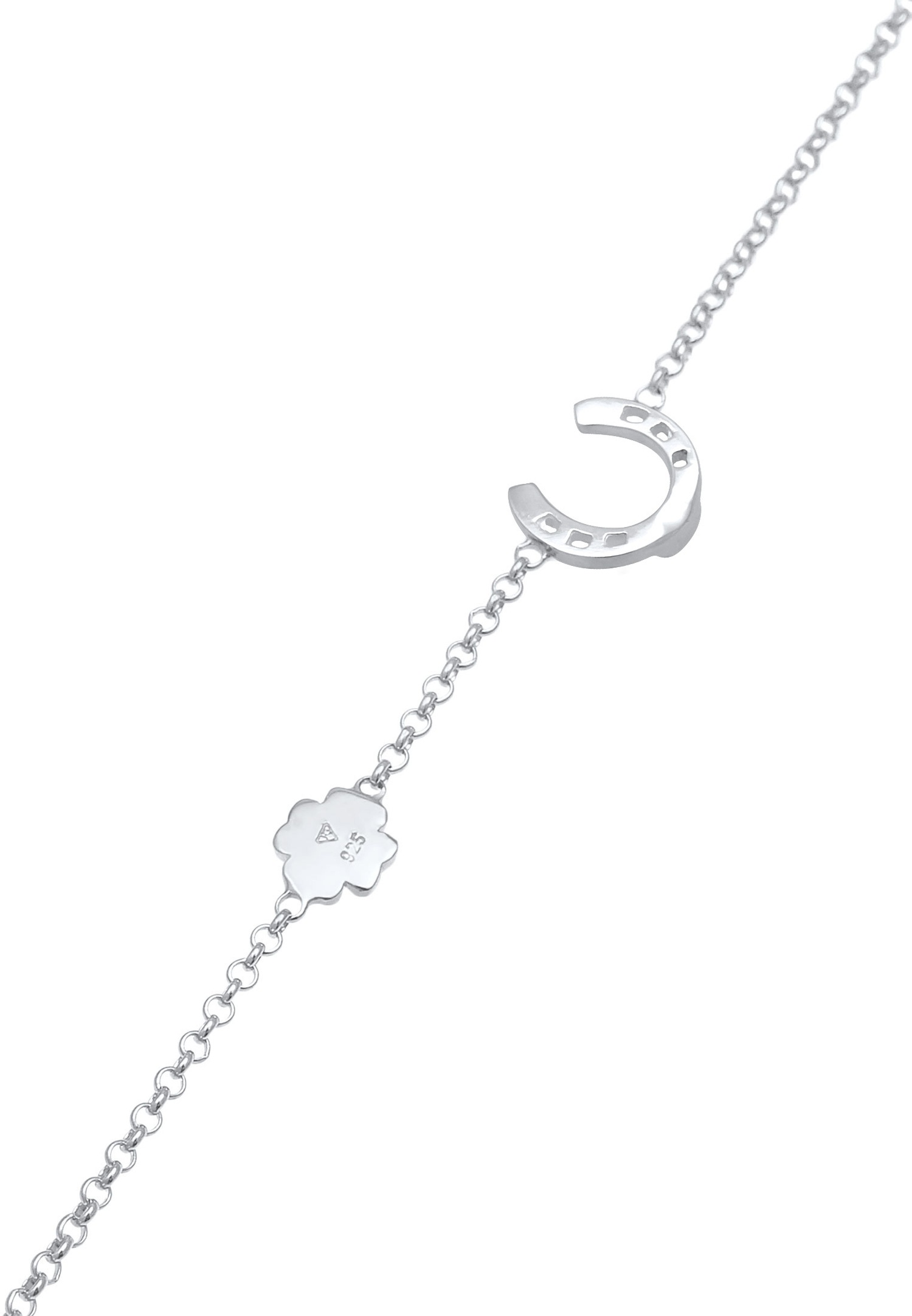Nenalina Trèfle en fer à cheval pour dames réglable avec émail en argent sterling 925