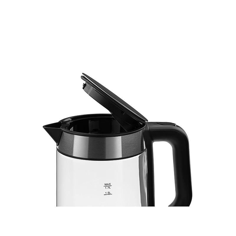 Bollitore elettrico Cuisine 1,7 l, vetro/acciaio, Cuisine