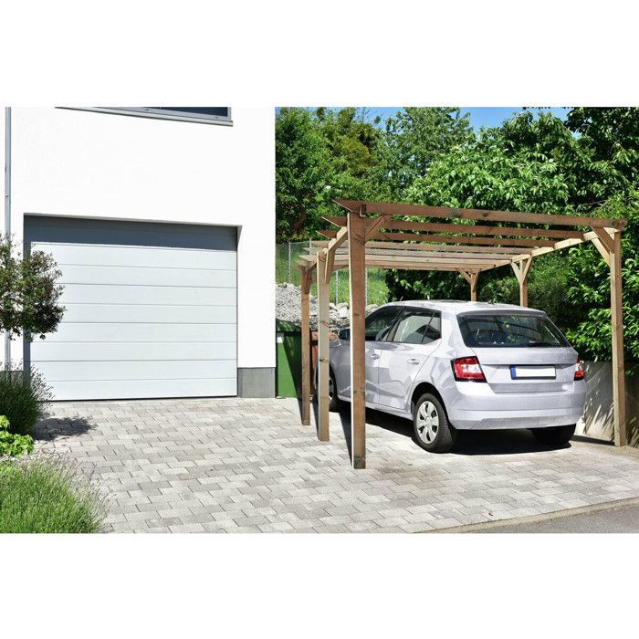 Carport voiture en bois 