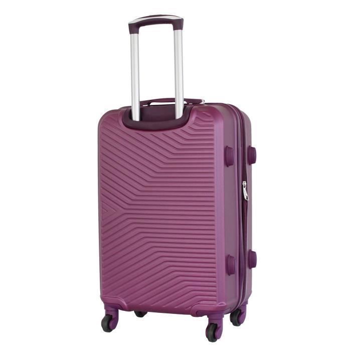 Alistair middelgrote koffer - Iron Collection - 4 wielen - Ultrasterk ABS - Paars
