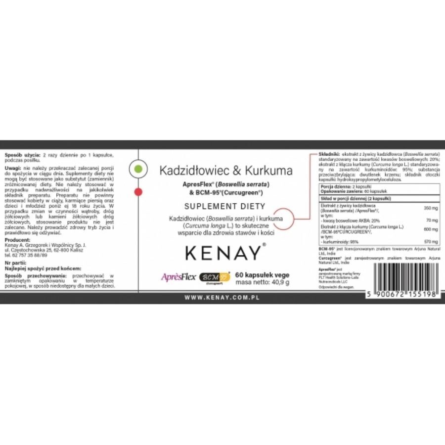 Kenay Kadzidłowiec & Kurkuma Apres Flex Boswellia Serrata BCM-95