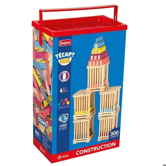 Jeu de construction en bois - Tecap Multicolor - 300 pièces - Multicolore - Fabrication française