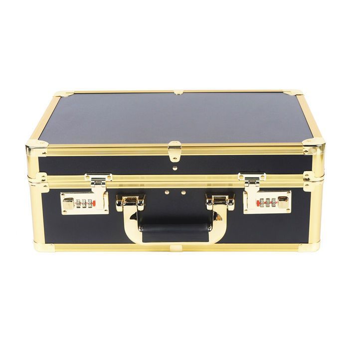 Caja de herramientas portátil para peluquería, estuche grande para herramientas de peluquería, caja de herramientas con cerradura de combinación, organizador de herramientas.