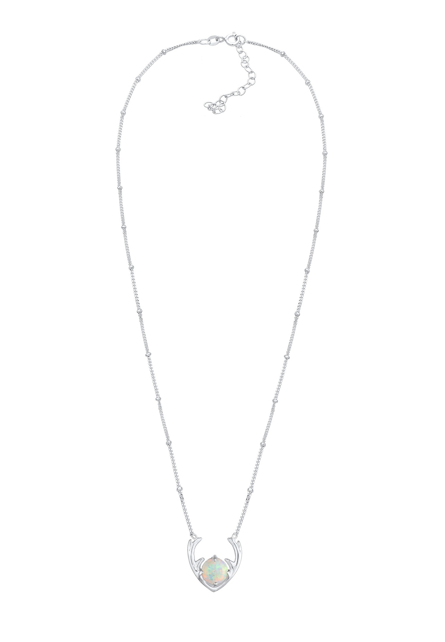 Elli Synthétiquement Opal Collier Femme (925/1000) Argent