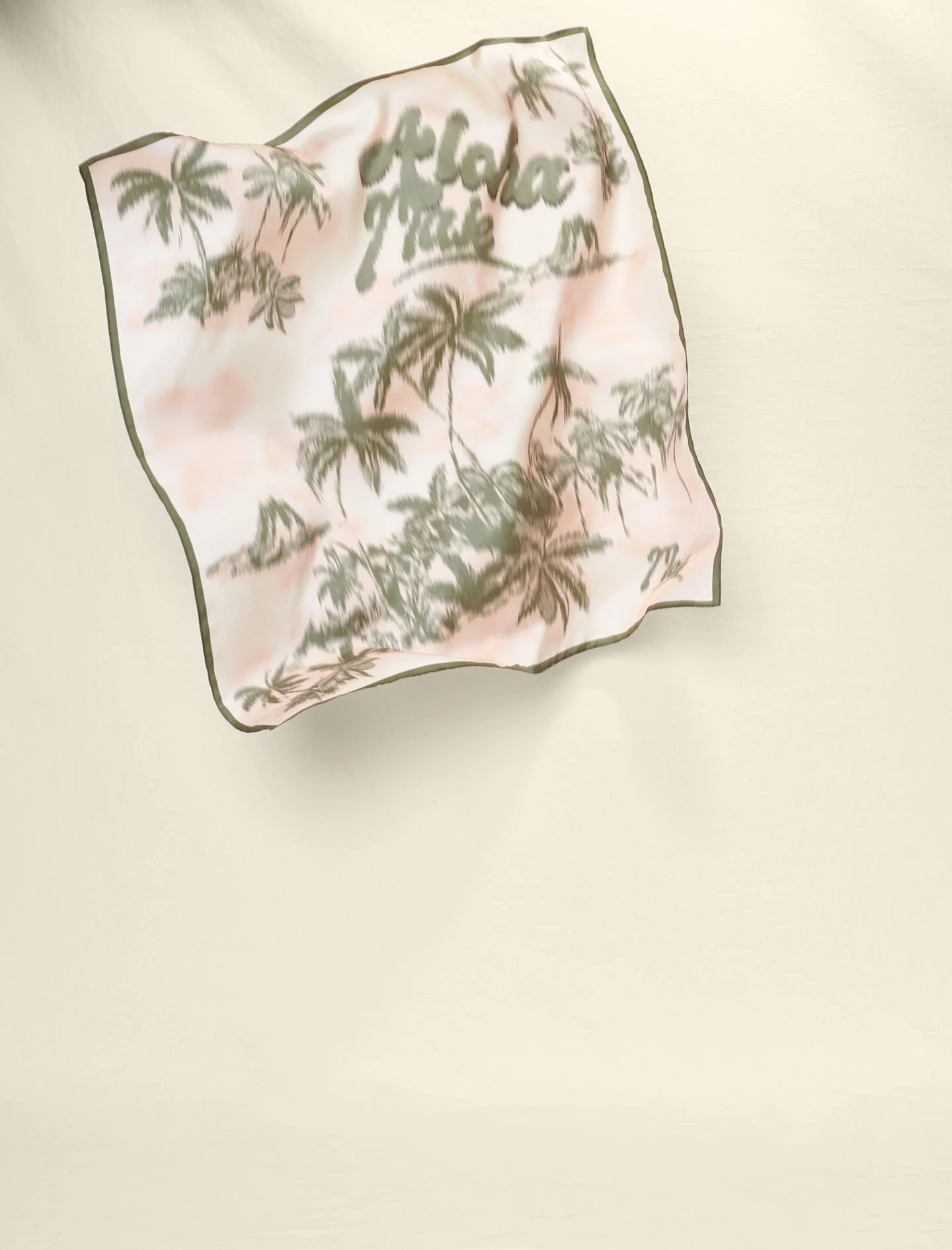Sjaal met palmprint - Gebroken wit