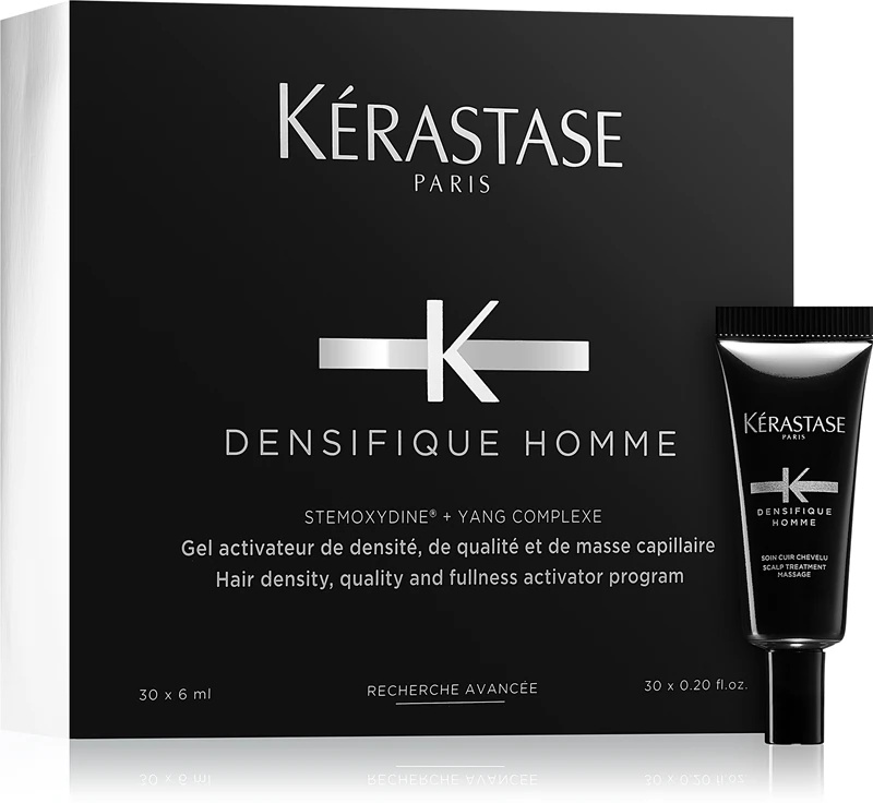Kérastase Densifique Cure Densifique Homme plaukų tankumo procedūra vyrams