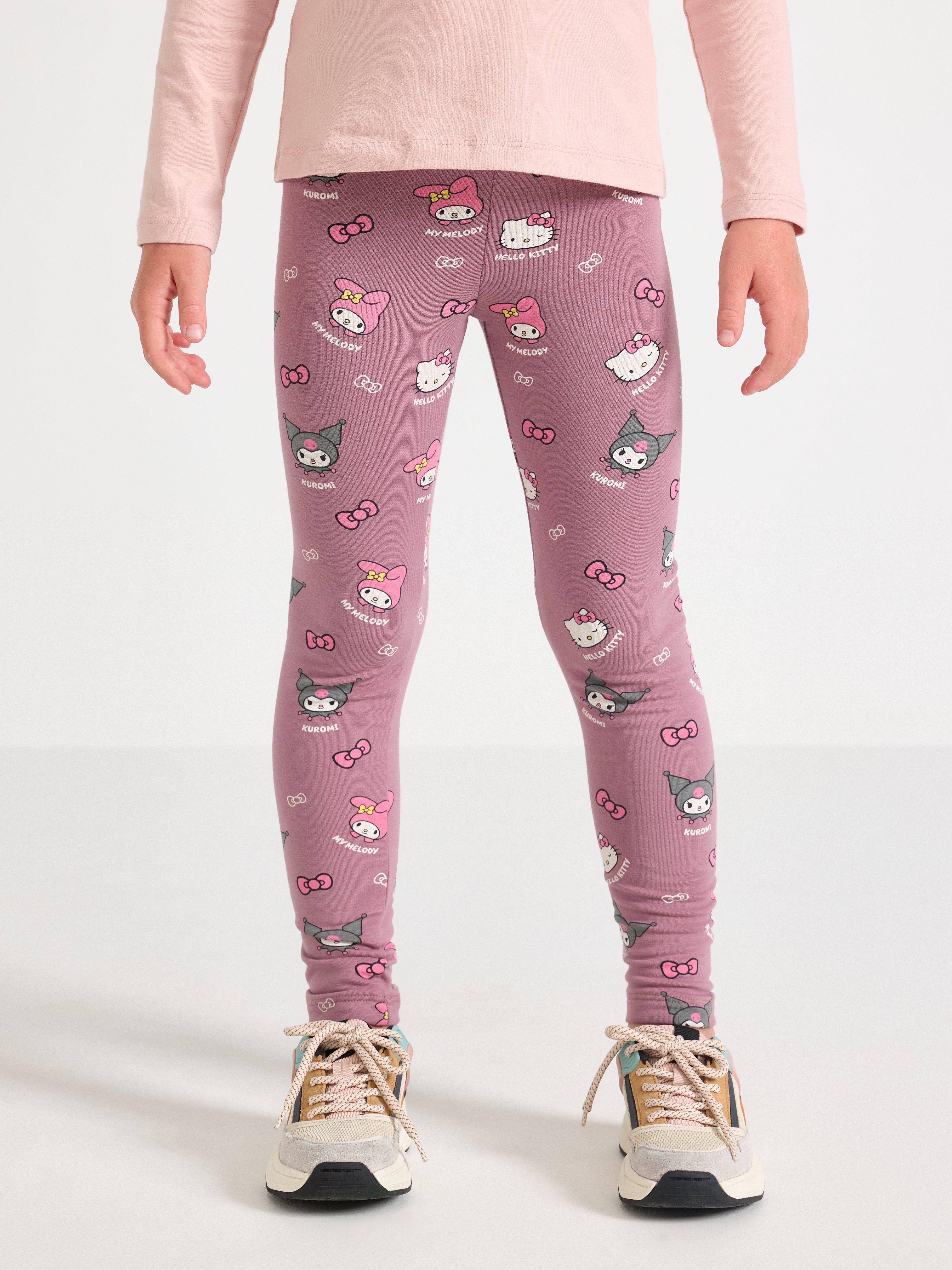 Hello Kitty i prijatelji helanke s četkanom unutrašnjom stranom boje Dusty Lilac