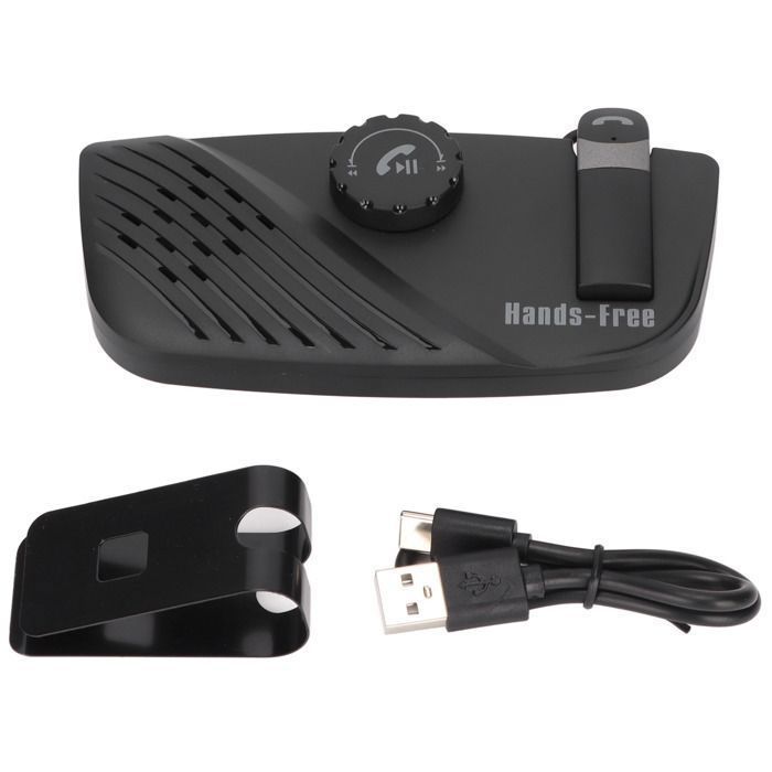 Kit vivavoce Bluetooth - Cancellazione del rumore - Auto - Multipoint - Lunga durata della batteria - Nero