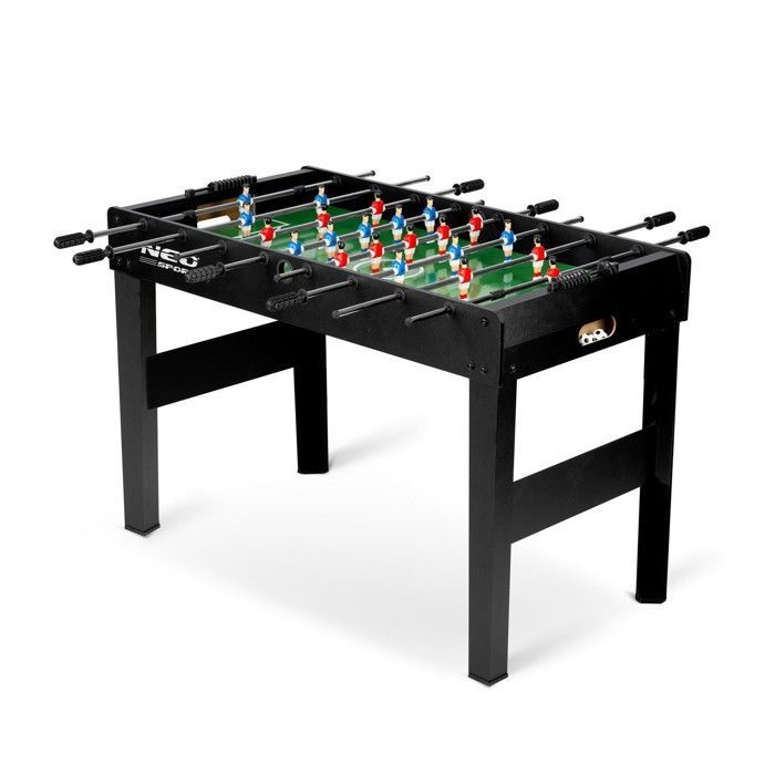 Tafelvoetbaltafel - JANSHOP - 118x61x79 cm - Zwart - NS-805 - Duurzame figuren - Rubberen stootranden