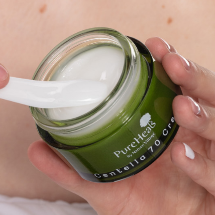 Pureheals łagodzący krem do twarzy z wąkrotą azjatycką 70% 50ml Centella 70