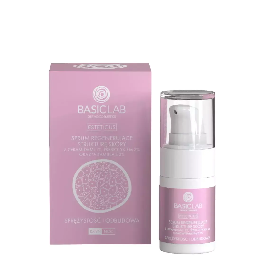 BasicLab Esteticus Serum regenerujące z ceramidami 1% i prebiotykiem 2% 15 ml