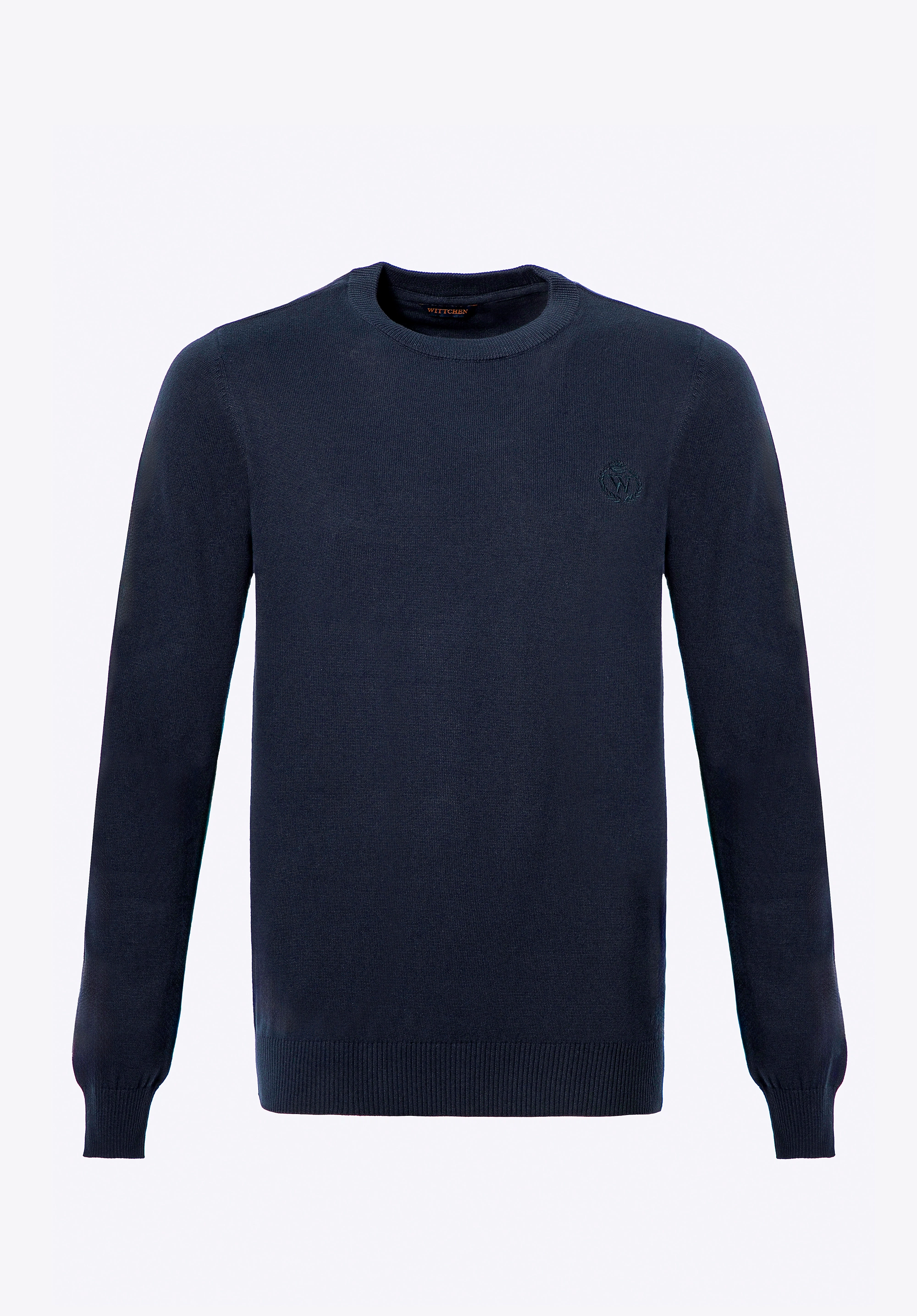 Sweter męski z bawełny granatowy