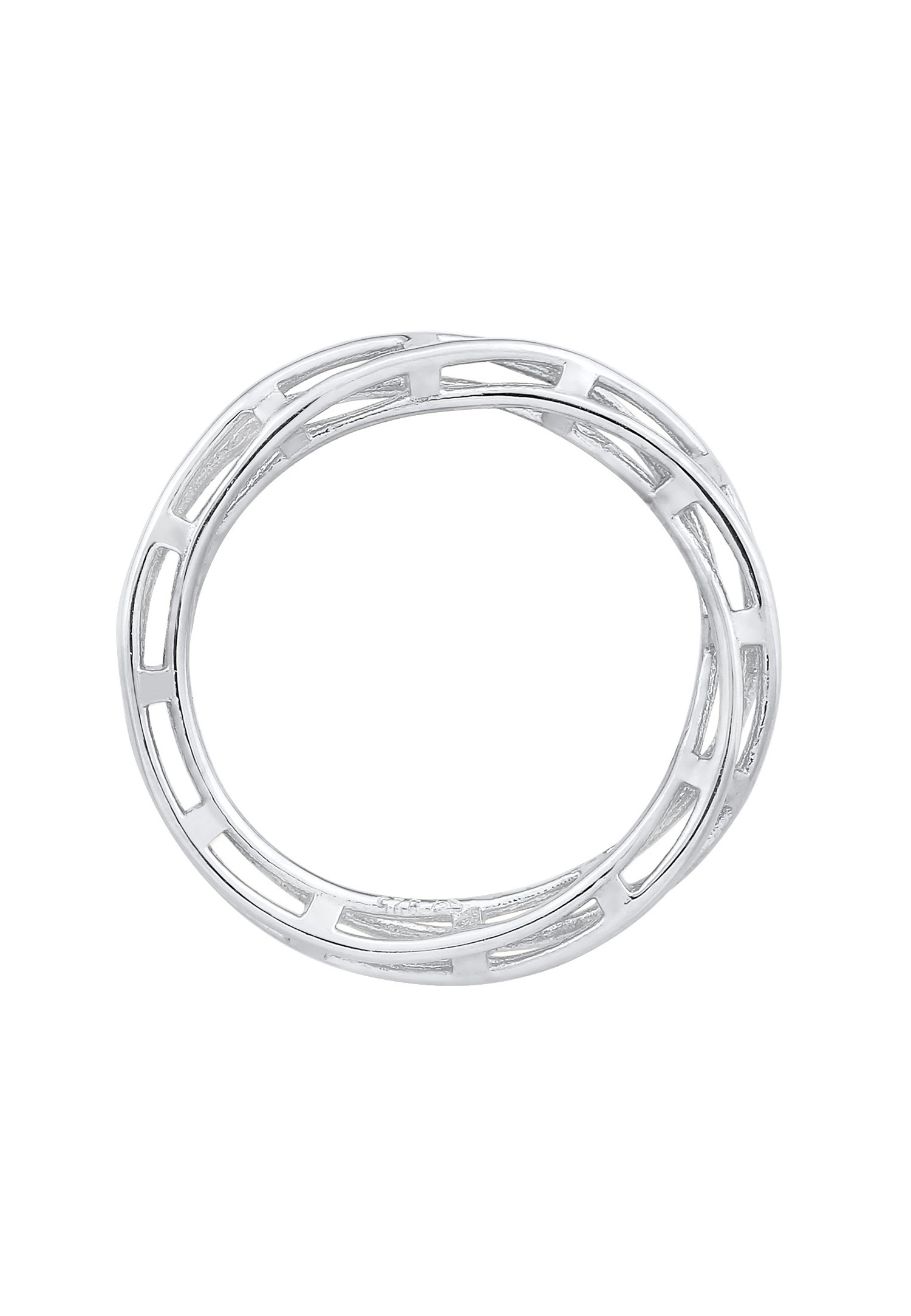 Elli PREMIUM Elli PREMIUM Bague Femmes bande chaînes torsadées tendance en argent sterling 925