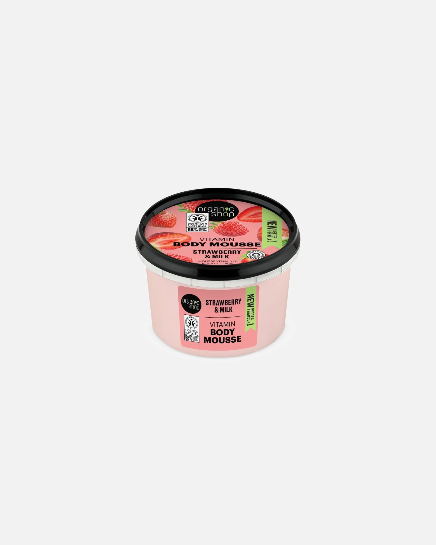 Organic Shop Crème-Mousse Hydratante Corps Yaourt à la Fraise