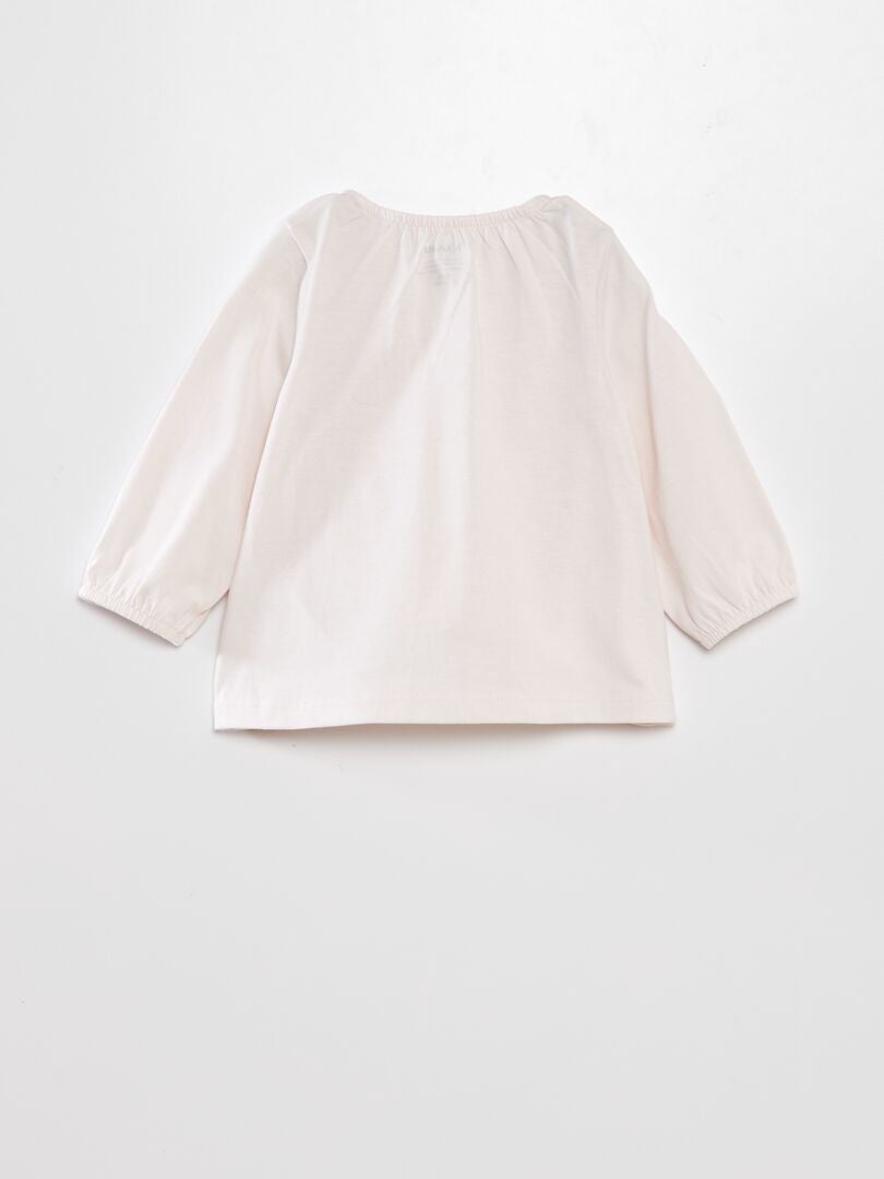 Blusa suave con fruncido - ROSA