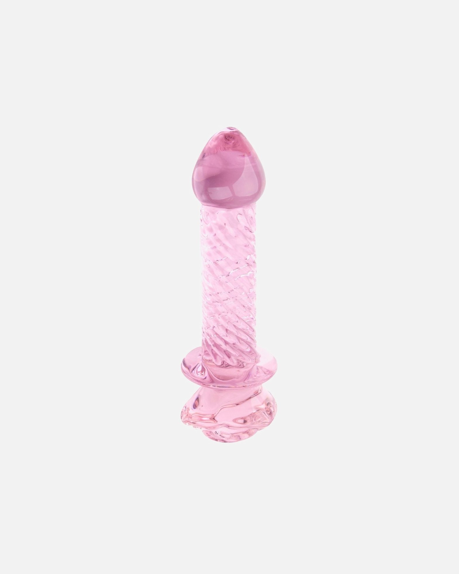 „Intima“ erotinių aksesuarų kristalinė rožinė stiklinė lazdelė – rožinė