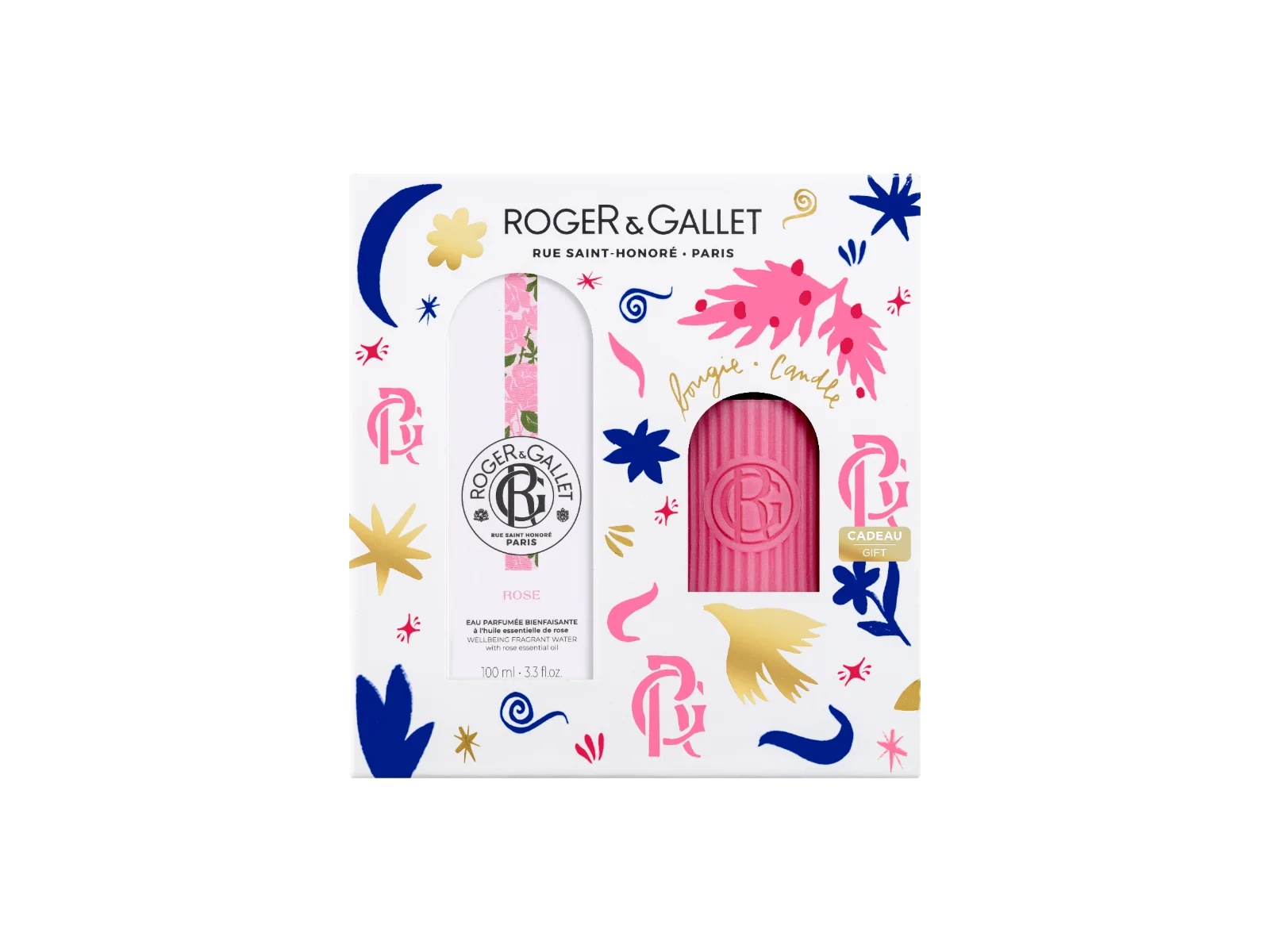 R&G Roger & Gallet Noel Rose Eau de Parfum + kaarsenset