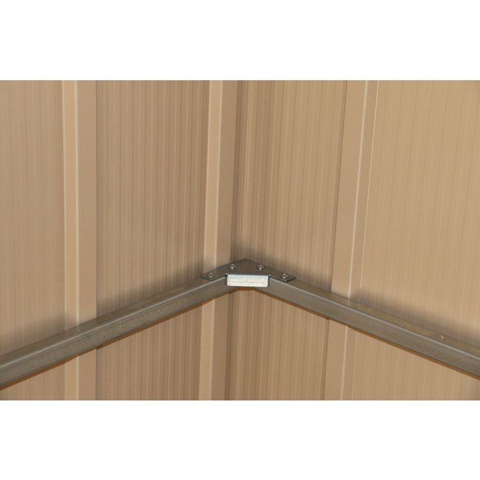 Abri de jardin en métal imitation bois - DURAMAX - 4,75m² + kit d'ancrage - Epaisseur 0,33 mm
