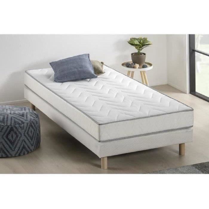 Set materasso e base UNELMA 90 x 190 cm - 5 zone e memory foam - Spessore 16 cm - DEKO DREAM