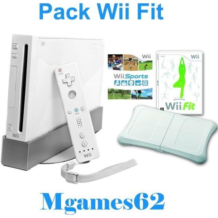 Consola Nintendo Wii blanca + Wii Sports + Wii Fit + Balance Board Mgames62