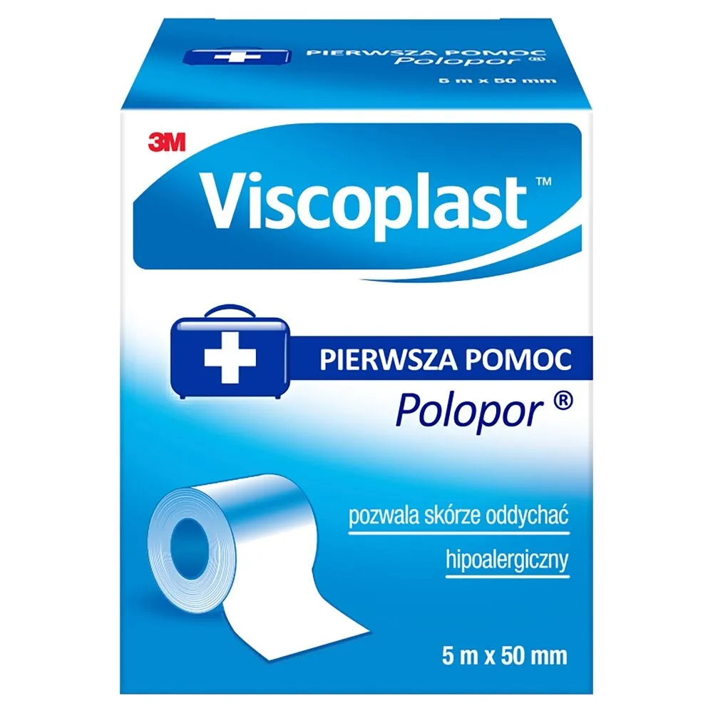 Viscoplast Polopor, Przylepiec włókninowy, 5x0,05m