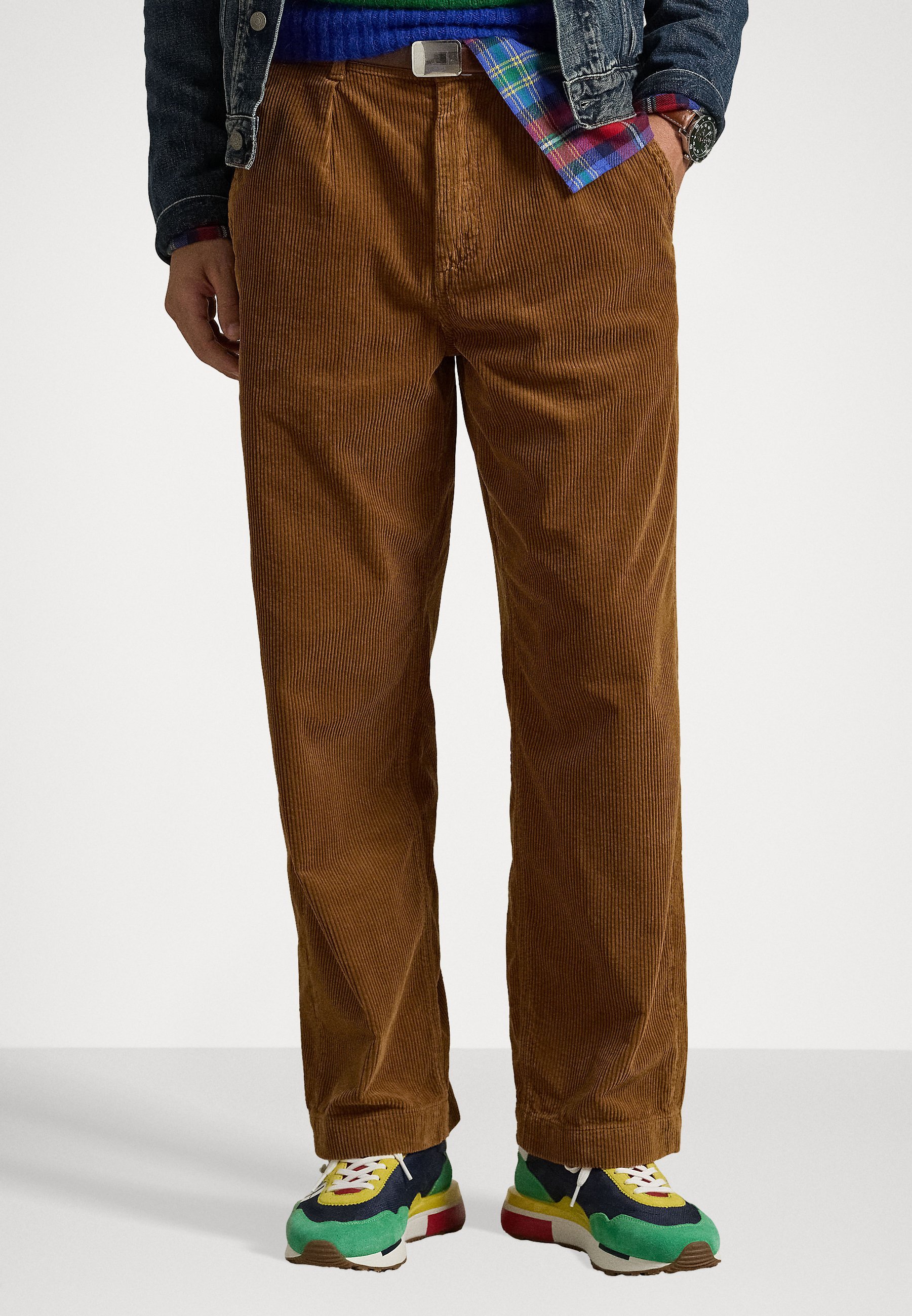 Pantalon facile en velours côtelé Polo Ralph Lauren POLO PREPSTER - Couleur fauve