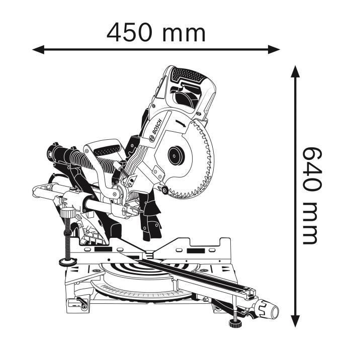 Bosch Professional GCM 8 SDE Radial Saw, 261mm Diameter - 1600W - 0601B19200