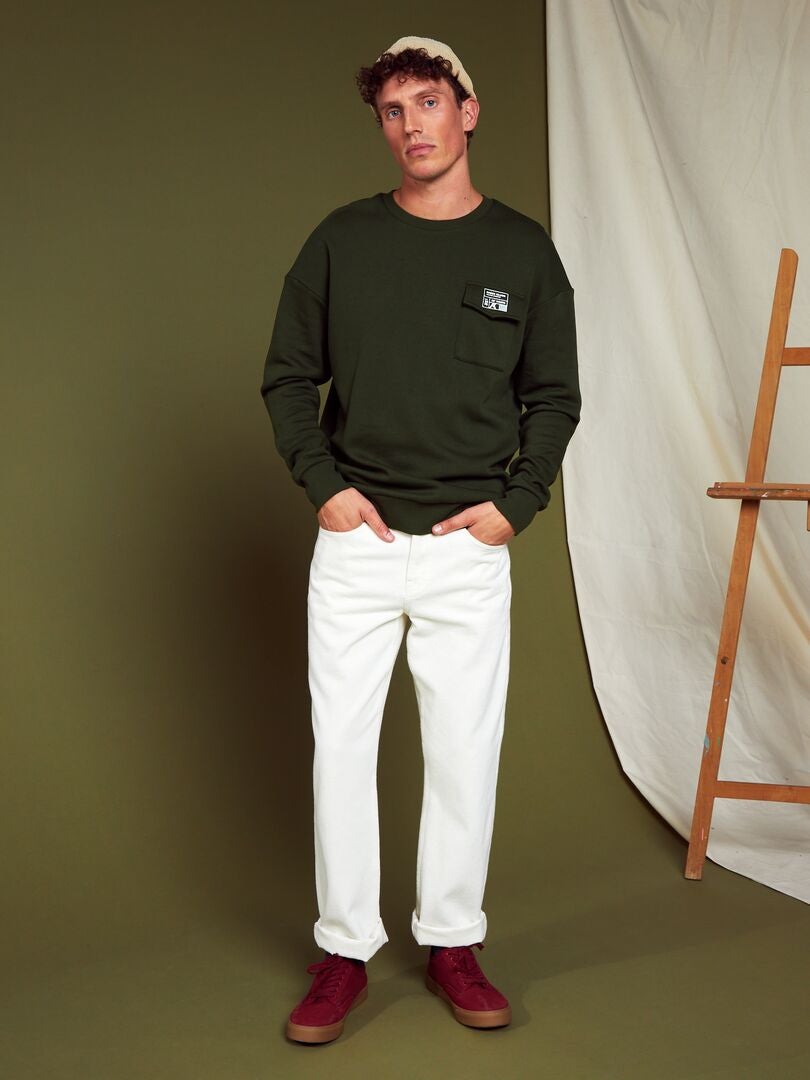Fleece sweatshirt - KHAKI