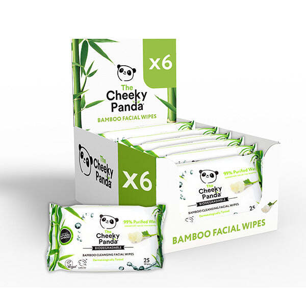 Bambusové pleťové ubrousky Cheeky Panda Rose 6 ks