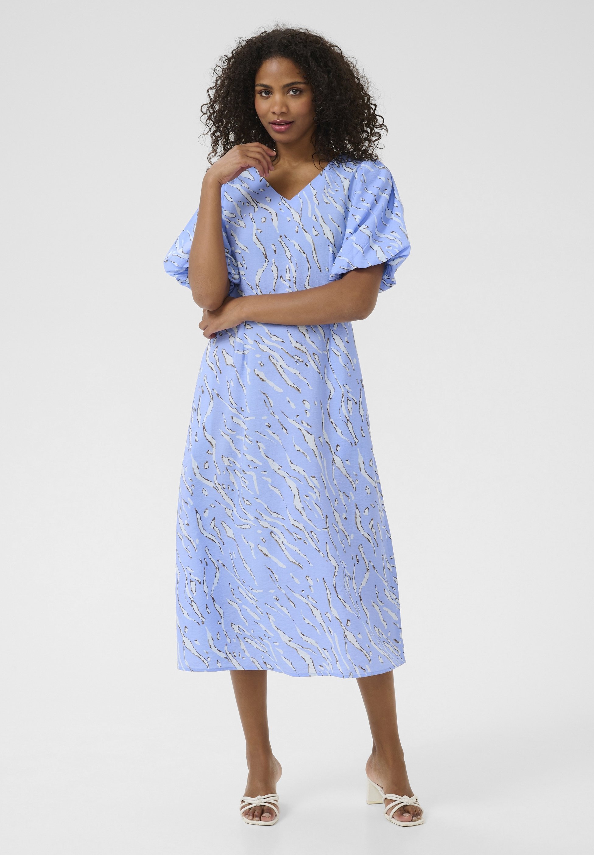 Kaffe KAHANNAH - Dagjurk - Vista Blue met Nantucket aop