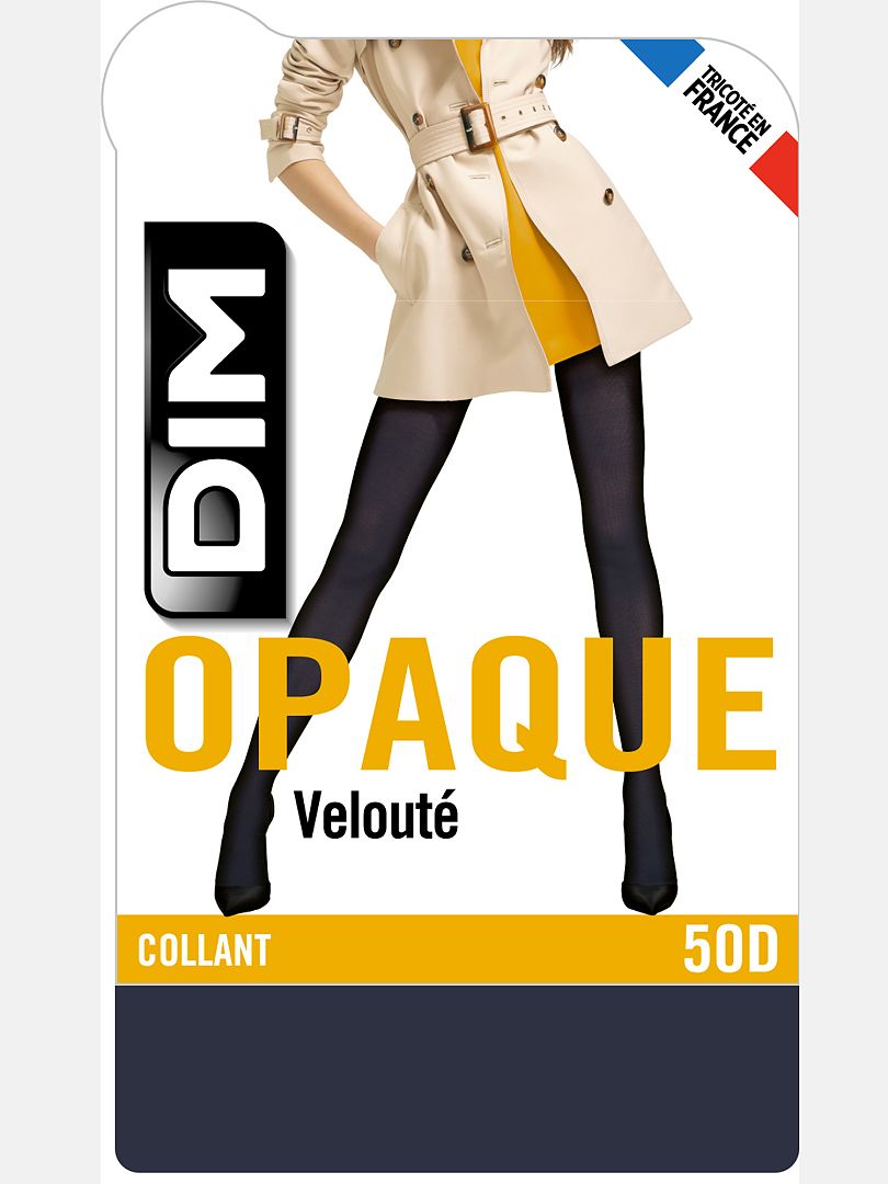 Meia-calça opaca de veludo 'DIM' 50D - Azul Marinho