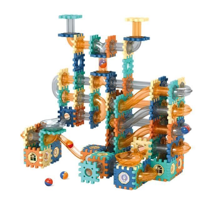 Circuit de Billes - Jouet de Bloc de Construction - 246Pcs - 3 Ans et Plus - Apprentissage STEM - Sécurité ABS