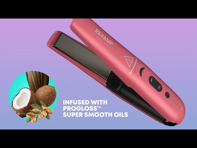 Îndreptător de placă compact fără fir Revamp Progloss - Pink Power