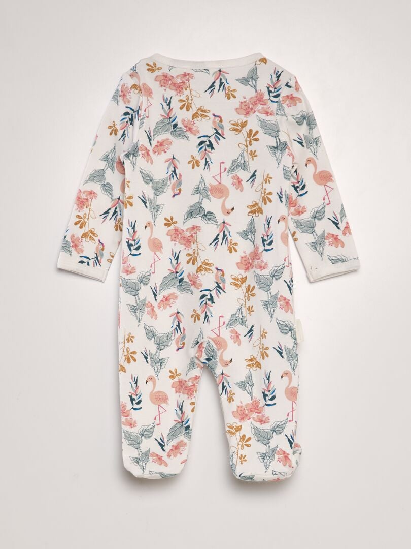 Macacão Flamingo Rosa - BRANCO