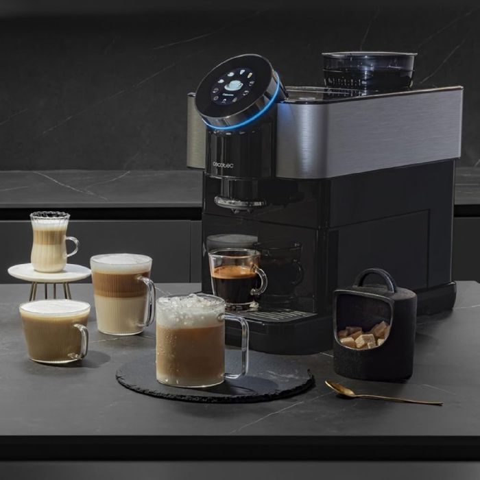 Cecotec Cremmaet Spin Super-Automatic Touchscreen Coffee Maker. Espresso, 1450W, 15 bars, TFT screen, Thermoblock, Self-cleaning