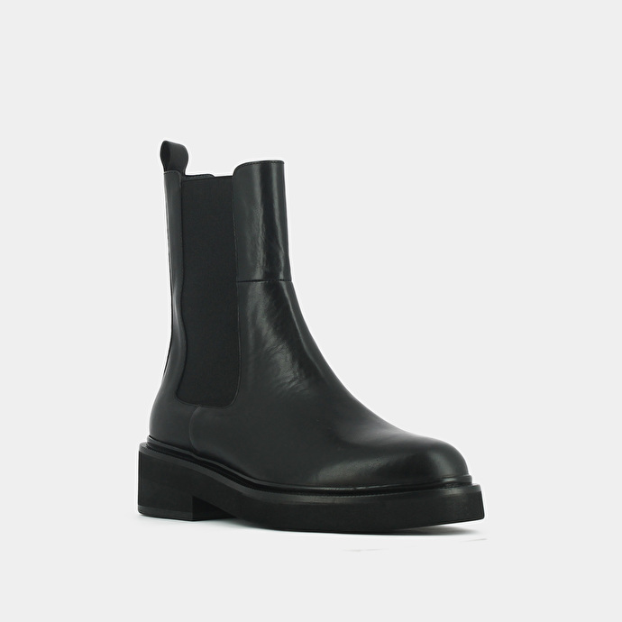 Boots à élastiques  en cuir noir