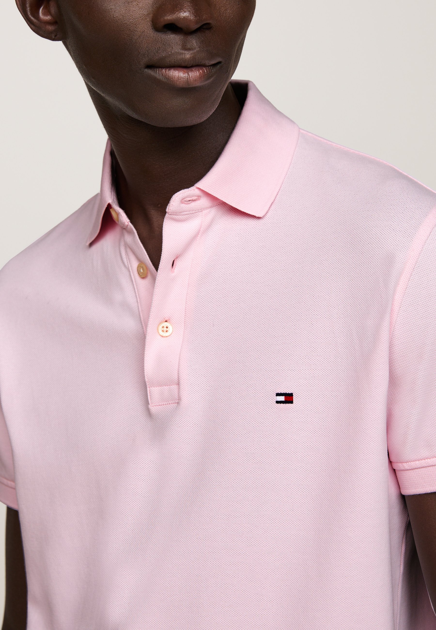 Tommy Hilfiger SLIM - Polosärk - heleroosa