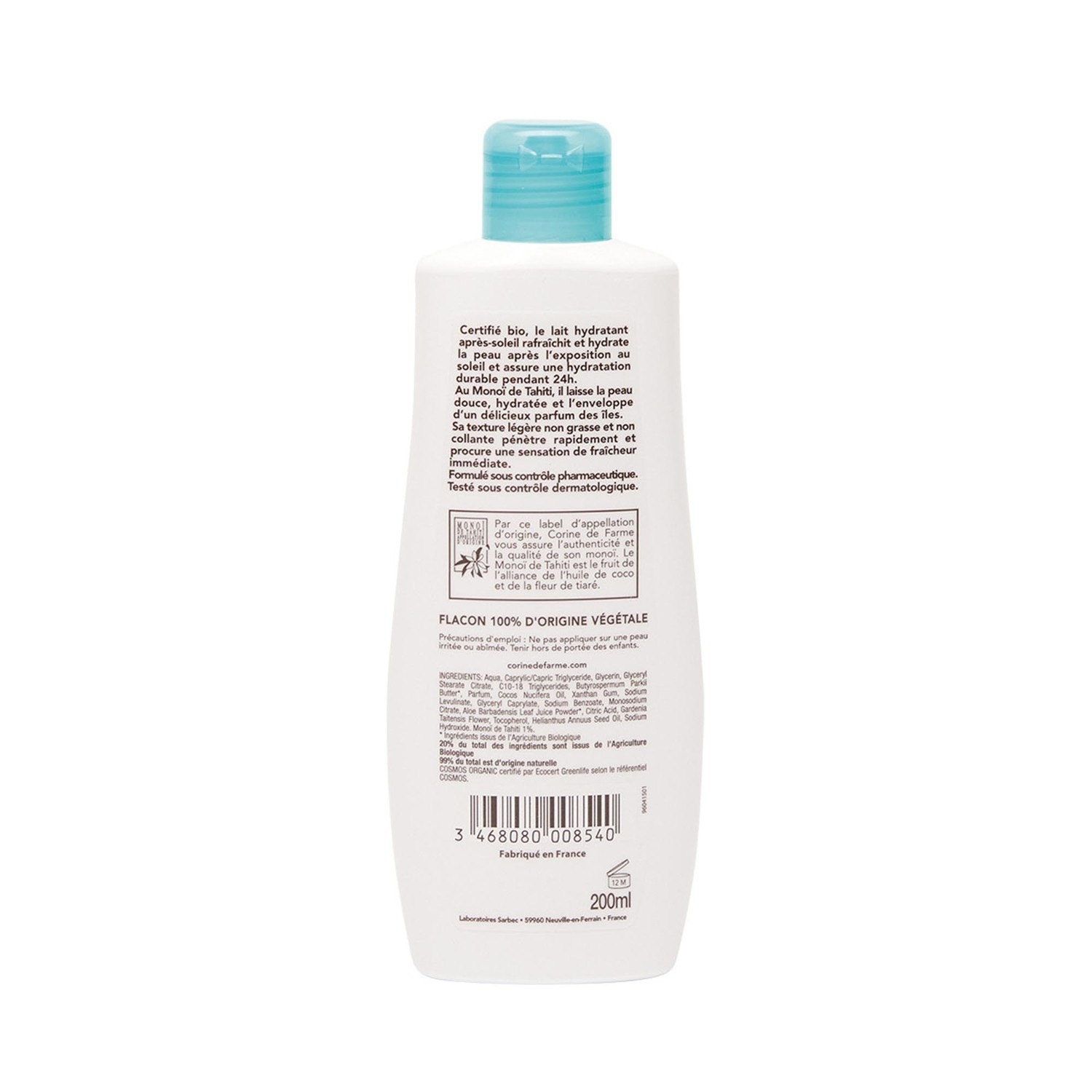CORINE DE FARME LAIT APRES SOLEIL BIO