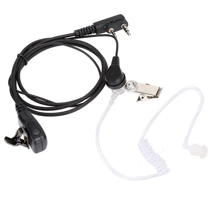 Auricolare con tubo acustico a 2 pin per ricetrasmittenti Retevis, Kenwood e Baofeng.