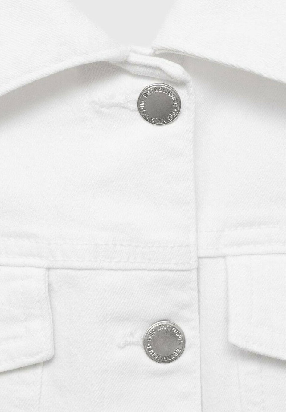 Veste en jean Mango WITH POCKS - blanche