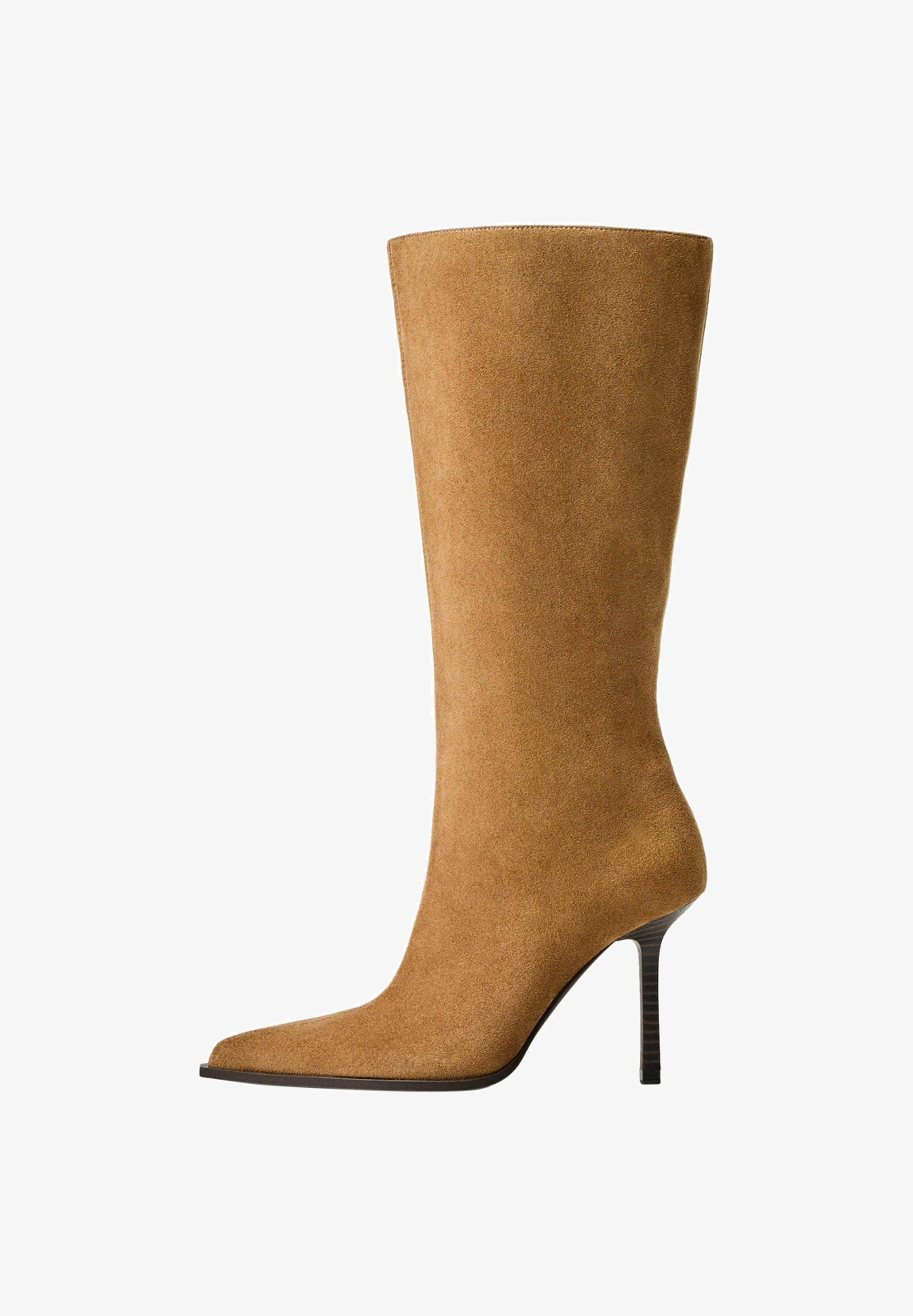 Bershka WIDE - Laarzen met hoge hakken - beige