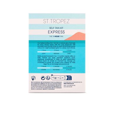 St Tropez Seft Tan Kit Mini Express Dárková sada na opálení 1 hodina Bronzující pěna Express s rukavicí 50 ml 50 ml