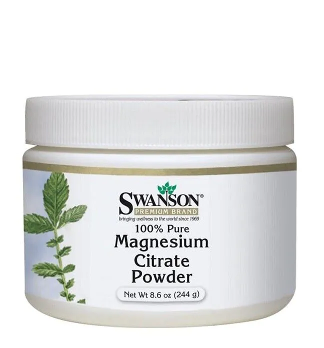Swanson Cytrynian magnezu 100% czystości