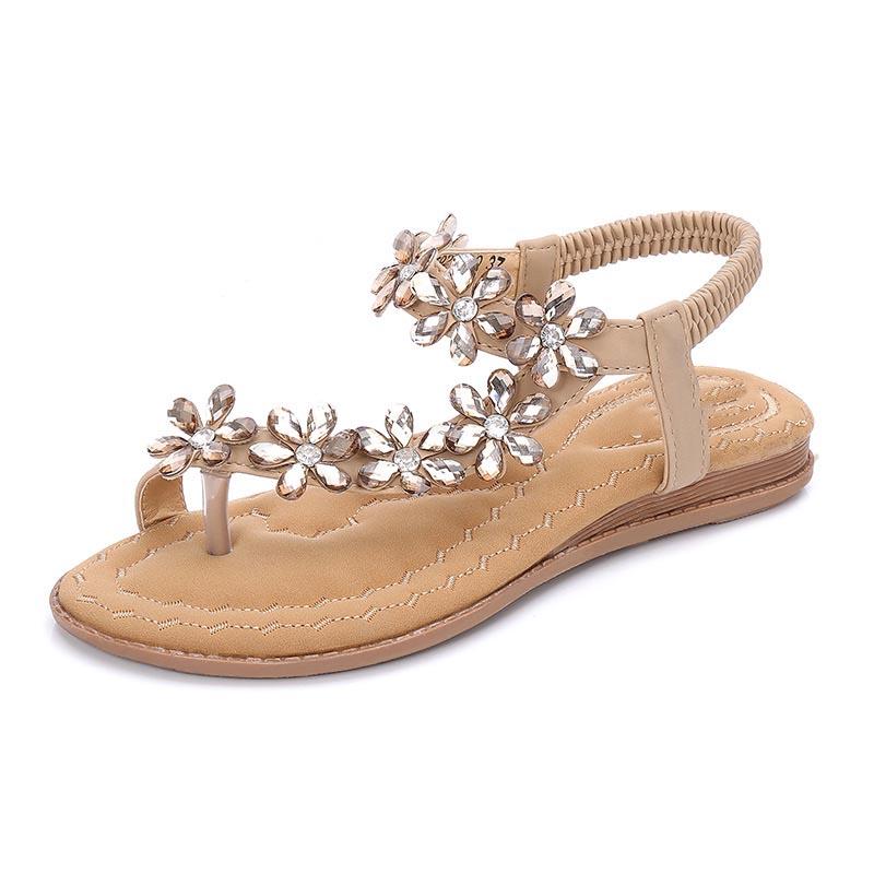 Sandales pour femmes tendance, sandales romaines d'été pour la plage, sandales plates à bout ouvert, chaussures décontractées pour femmes
