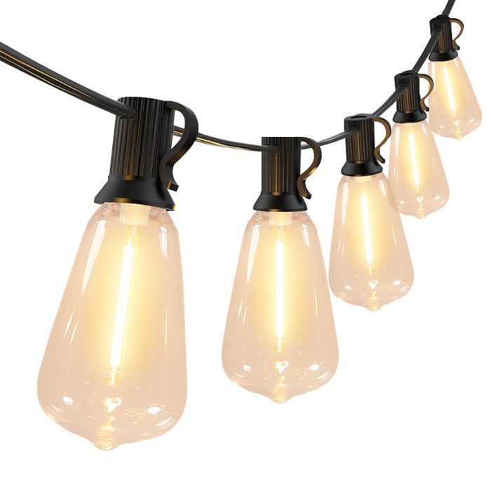 Decorative outdoor hanging string lights, E12 bulb, Christmas and Halloween atmosphere