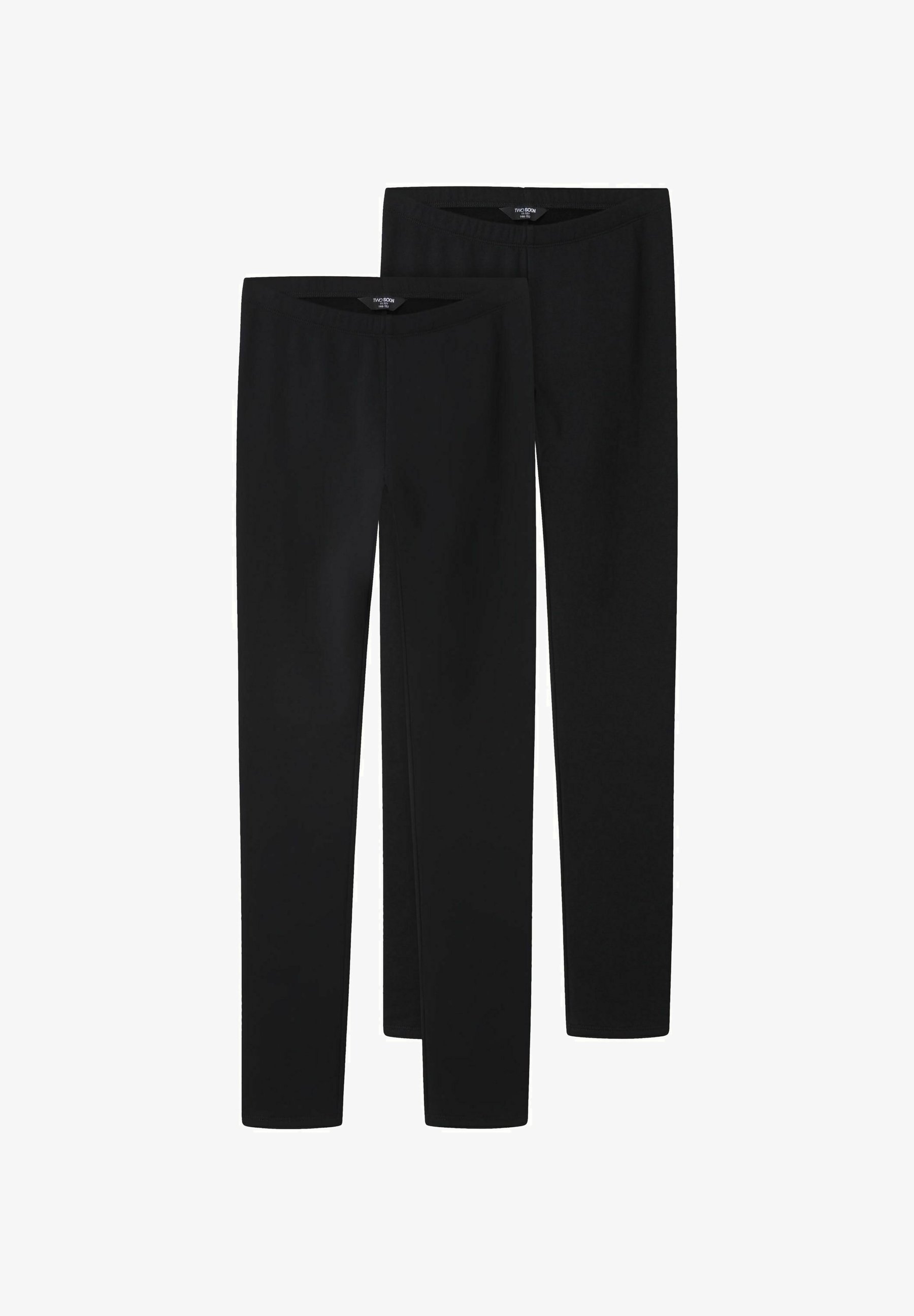 TWO SOON 2ER-PACK - Leggings - Pantalons - Noir