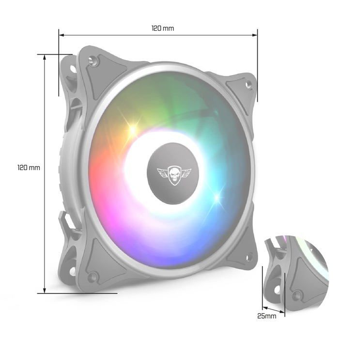 Ventola - SPIRIT OF GAMER - SERIE AIRFORCE - 120 mm - RGB indirizzabile - Silenziosa