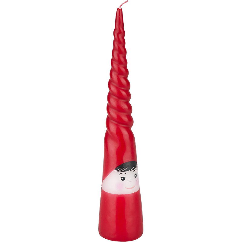 Candela a cono Babbo Natale e San Valentino 25 cm
